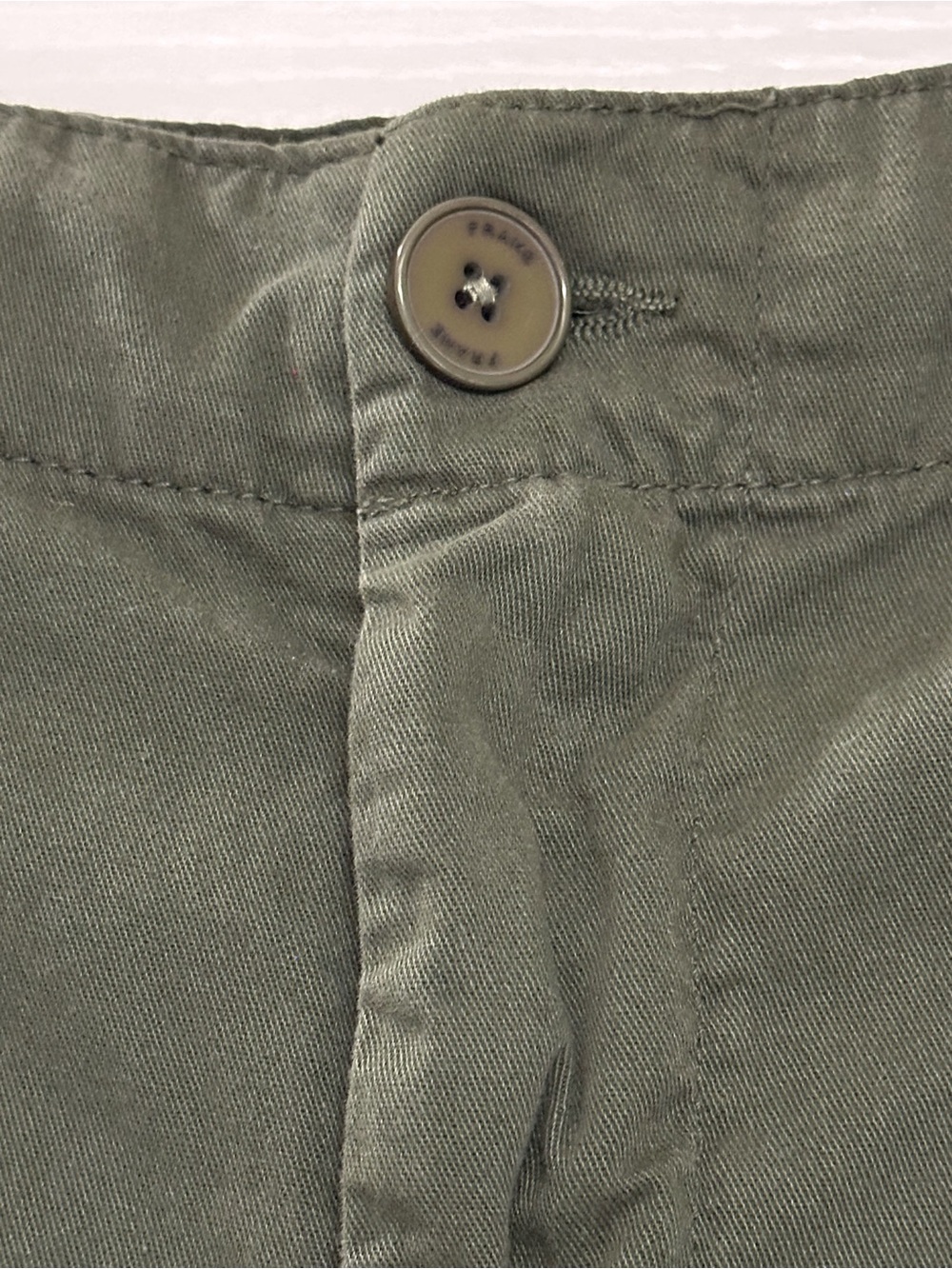 FRAME Olive Green Cargo Pants Sz 29 Cropped Straight Leg Military Utility Cotton - Picture 6 of 13